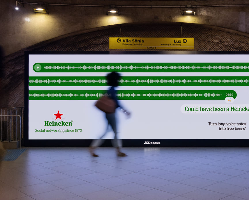 Valentino Borghesi, Creative Director, Art Director, Design LePub, Heineken, Voice notes, Brazil, Beer, Voice notes bot.