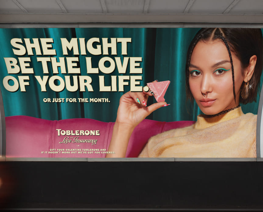 Toblerone Love Insurance for situationships Valentino Borghesi Creative & Design Director LePub